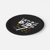 7番目の誕生日7年オールドボーイパーティー誕生日Dude 7 ペーパープレート (アングル)