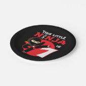 7番目の誕生日7歳の子供のパーティーリトル忍者7 ペーパープレート (アングル)