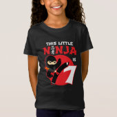 7番目の誕生日7歳の子供のパーティーリトル忍者7 Tシャツ (正面)