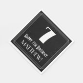 7番目の誕生日~インスパイアアールデコルック"7",名前 スタンダードランチョンナプキン (角)