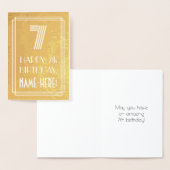 7番目の誕生日-インスパイアアールデコ検索"7" +名前 箔カード (ディスプレー)