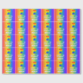 7番目の誕生日: カラフル、おもしろいレインボーパターン番号7 ラッピングペーパー (フラット)