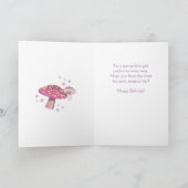 7番目の誕生日、キノコかわいらしの妖精 カード (内部)