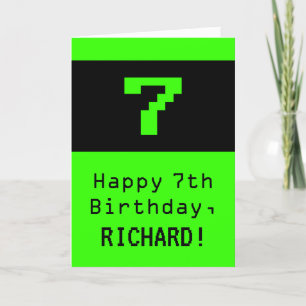 7番目の誕生日：ネディ/オタク系のスタイル「7」と名前 カード