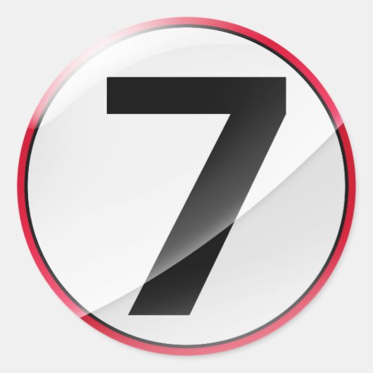 7番目の赤 ラウンドシール (正面)