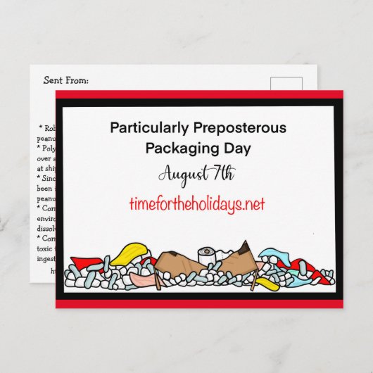 7番目威厳があるは特に非常識な包装 ポストカード (正面/裏面)