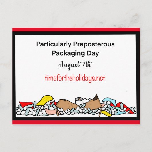 7番目威厳があるは特に非常識な包装 ポストカード (正面)