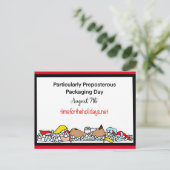 7番目威厳があるは特に非常識な包装 ポストカード (スタンド正面)