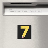 7番鉛筆 バックトゥスクール 7歳の誕生日 マグネット (インサイチュ (食洗機))