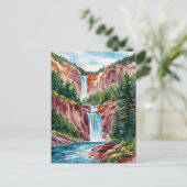 7秋コロラド絵を描ウォーター ポストカード (スタンド正面)