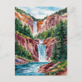 7秋コロラド絵を描ウォーター ポストカード (正面)