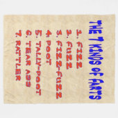 7種類の屁のフリースブランケット フリースブランケット (正面(横))