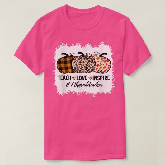 7級先生新学期パンプキン秋テアック Tシャツ (デザイン正面)