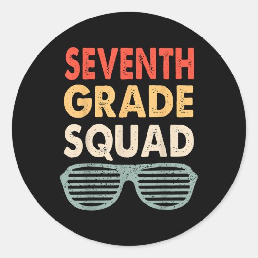 7級分隊クルー新学期7級 ラウンドシール (正面)