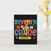 7級名門私立校風の新学期7級茶 カード (黄色い花)