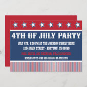 7素朴月4日パーティの招待状 招待状 (正面/裏面)