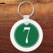 #7緑の円 キーホルダー (正面)