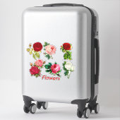 7美しいバラ用スクラップブック作り シール (スーツケース)