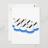 7羽の白鳥が泳ぐ ポストカード (正面/裏面)