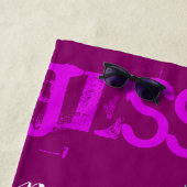 7色パーソナライズされたの選択BTの繰り返し名 ビーチタオル (インサイチュ)