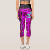 7色パーソナライズされたの選択Lの繰り返し名前 カプリレギンス (裏面)