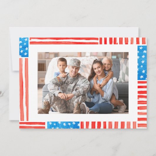 7色彩の鮮やか月4日の独立の写真 シーズンカード (正面)