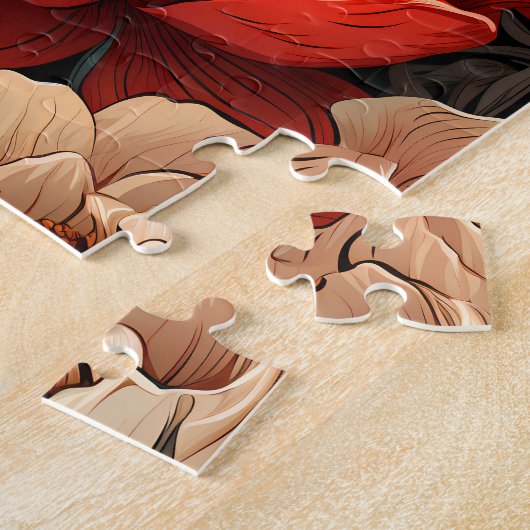 #7花柄 ジグソーパズル (側面)