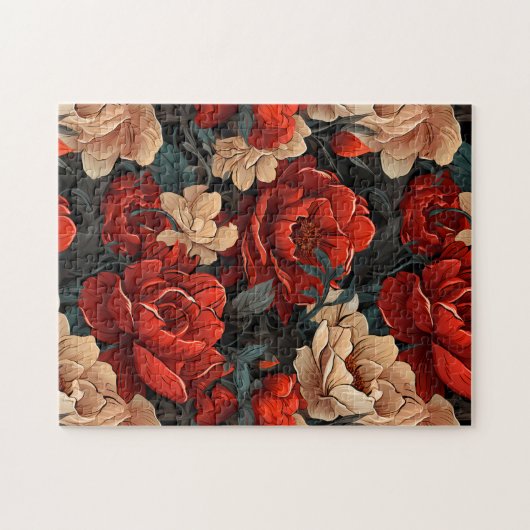 #7花柄 ジグソーパズル (横)