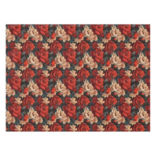 #7花柄 テーブルクロス (正面(横))