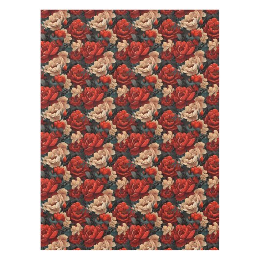 #7花柄 テーブルクロス (正面)