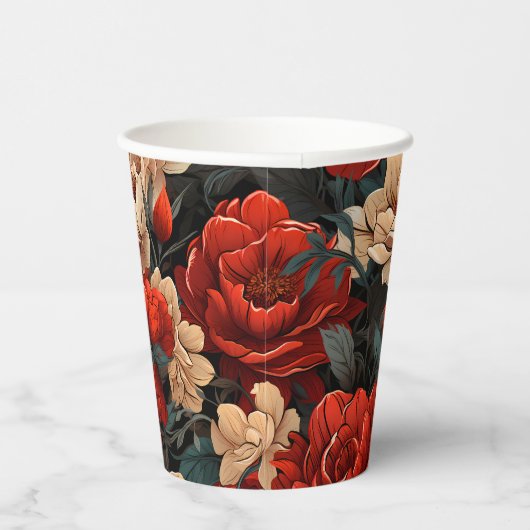 #7花柄 紙コップ (右)