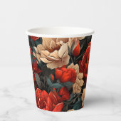 #7花柄 紙コップ (正面)