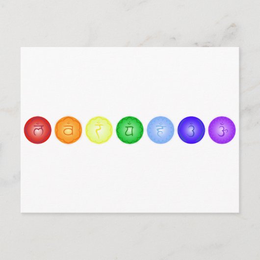 7行のチャクラ ポストカード (正面)