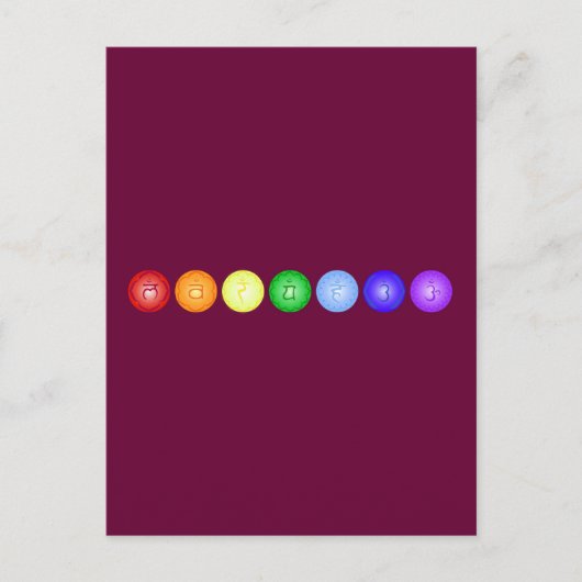 7行のチャクラ ポストカード (正面)