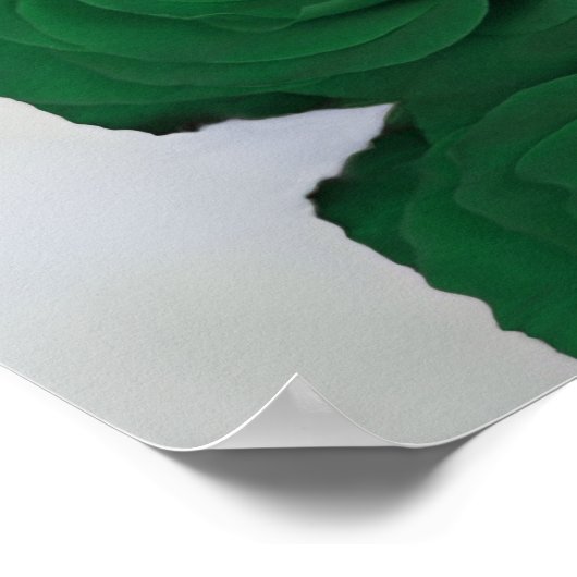 7表エメラルドグリーンバラ結婚の座席表 ポスター (角)