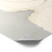 7表ホワイトローズエレガントな結婚式の座席表 ポスター (角)