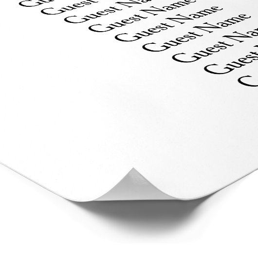 7表 |エレガントのモダン座席表 ポスター (角)