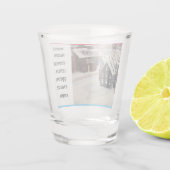 7言語でスクリプト化された冬 ショットグラス (裏面)