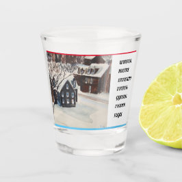 7言語でスクリプト化された冬 ショットグラス