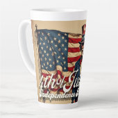 7誇りを持った月4日の魂 カフェラテマグ (左アングル)