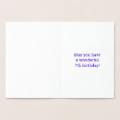 7誕生日はっきりした- "7歳!" ゴールドフォイルカード 箔カード (内部)