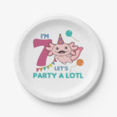 7誕生日アクソロテルセブンオールドスウィートアクソロテルス ペーパープレート (正面)