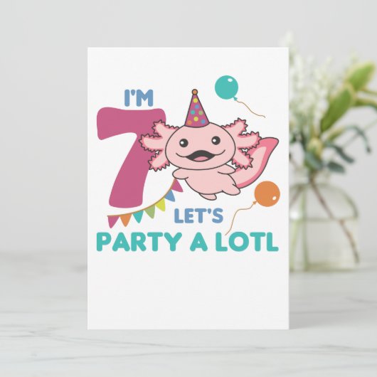 7誕生日アクソロテルセブンオールドスウィートアクソロテルス 招待状 (スタンド正面)