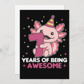 7誕生日アクソロテルセブンオールドスウィートアクソロテルス 招待状 (正面/裏面)