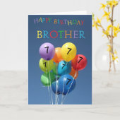 7誕生日カード色気球ブラザー カード (黄色い花)