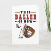 7誕生日ギフト野球選手7歳の少年 カード (正面)