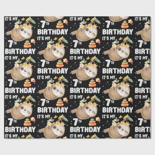 7誕生日スロッスガールパーティーかわいいスロッス恋人 ラッピングペーパー (フラット)