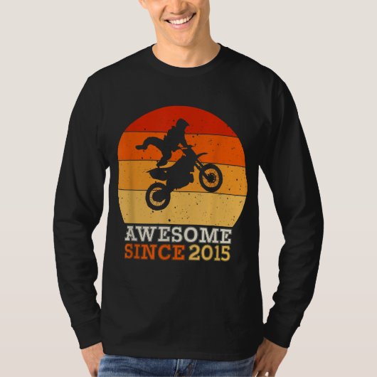 7誕生日ダートバイクギフト7歳ヴィンテージモ Tシャツ (正面)