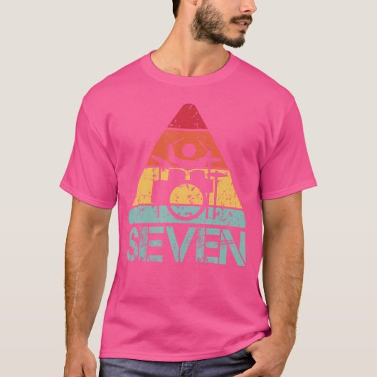 7誕生日ドラマー7th 7歳のドラム誕生 tシャツ (正面)