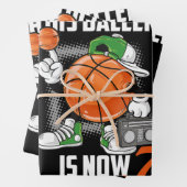 7誕生日バスケットボール選手おもしろい7歳 ラッピングペーパーシート (インサイチュ)